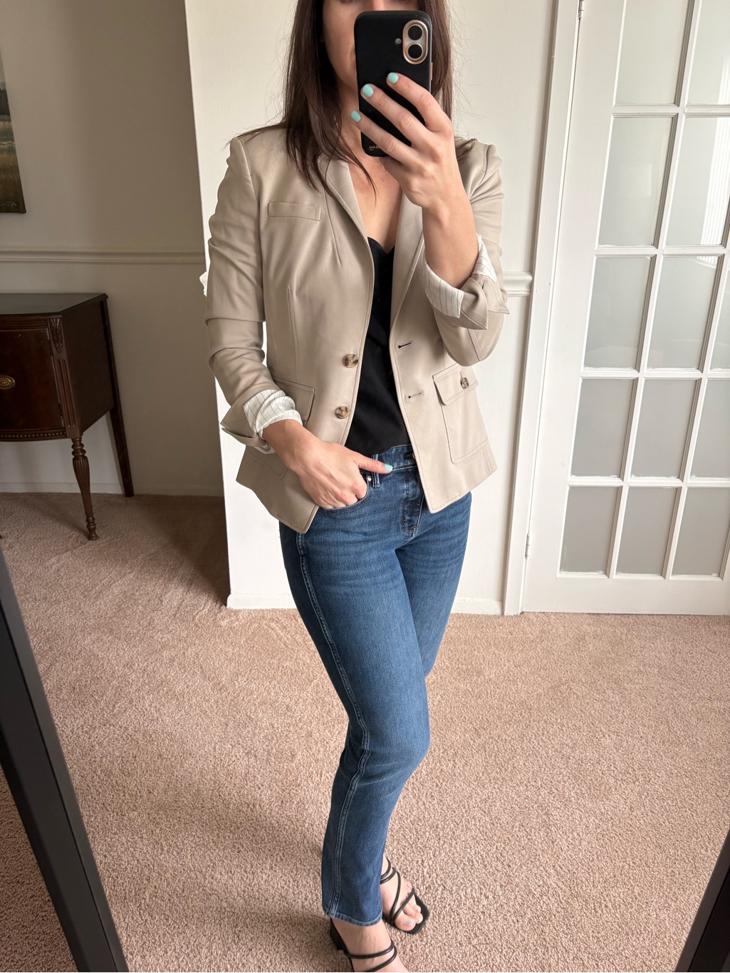 Banana Republic Taupe Women's Tailored Blazer